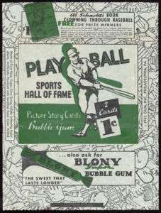 1941 Play Ball Wrapper (Green)    Outstanding Condition  