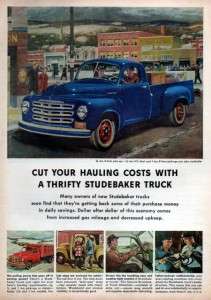 1953 Studebaker Pickup Truck Original Color Ad  