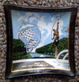 1964 65 New York Worlds Fair Unisphere Black Glass 2.5  