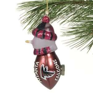 Atlanta Falcons All Star Light Up Snowman Ornament:  Sports 