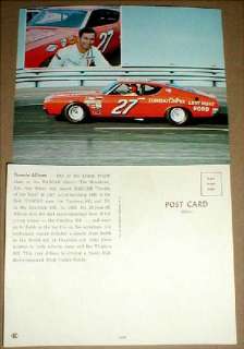 1969 1970 Ford Torino Cobra vintage Winston Cup Nascar racing postcard 