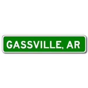  GASSVILLE, ARKANSAS City Limit Sign   Aluminum Patio 