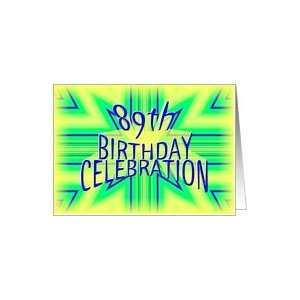  89th Birthday Party Invitation Bright Star Card: Toys 