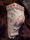 1of2 Cant Get More! BIG HANDMADE Shelf Sconce PINK Flowers Mosaic 