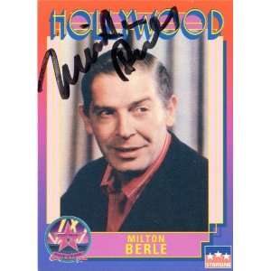 Milton Berle Autographed/Hand Signed 1991 Hollywood Card:  