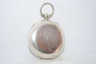 SILVER ENGLISH LEVER CHRONOGRAPH POCKET WATCH CH 1898  
