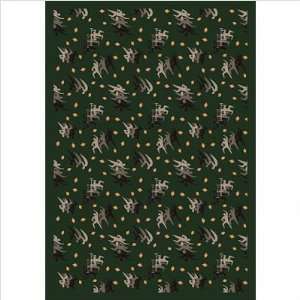 Joy Carpets 1425 04 Games People Play Green Sports Rug Size 5 4 x 7 