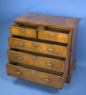 Antique Style English Walnut Chest of Drawers / Dresser  