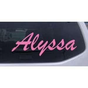  Alyssa Car Window Wall Laptop Decal Sticker    Pink 14in X 