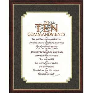 Ten Commandments Framed 18 X 22 