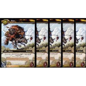  World of Warcraft Scourgewar Mount Loot Card TINY   5 Pack 