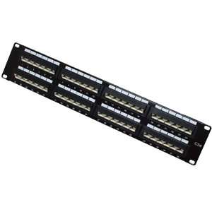  Patch Panel, 48 Port, CAT 5e, Straight Entry