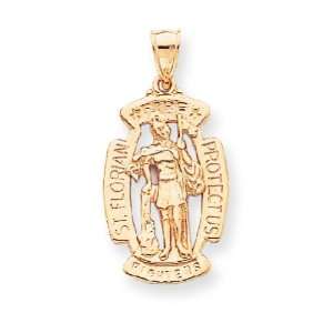  14k Gold Saint Florian Pendant Jewelry