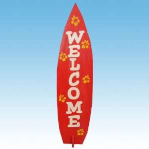 : Wooden Surfboard Welcome Sign 36   Nautical and Beach Themed Signs 