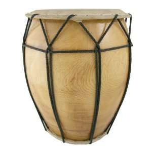  Large Solid Monkey Pod Wood Drum: Musical Instruments