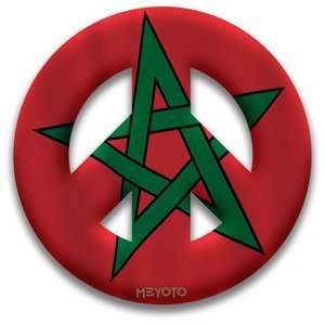  Peace Symbol Removable Vinyl Sticker of Morocco: Patio 