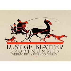  Blatter Greyhound Dog Sulky   Original Mini Poster
