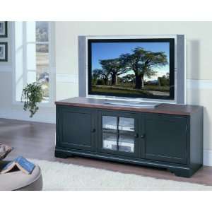   TV Coinsole  Casing Stained Black With Cherry Stained Top Electronics