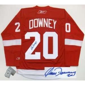  Aaron Downey Signed Detroit Red Wings 08 Cup Jersey Rbk 