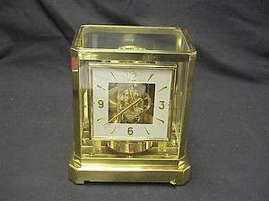 Atmos LeCoultre Perpetual Motion Clock Brass Glass Case  