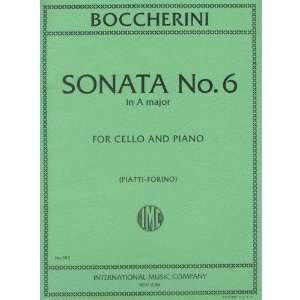 Boccherini, Luigi Sonata No. 6 in A Major G. 4 for Cello and Piano by 
