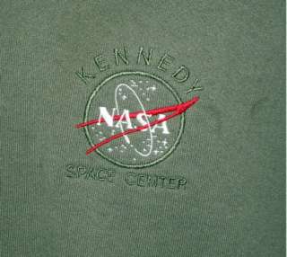 NASA Kennedy Space Center XL Sweatshirt VTG Green  