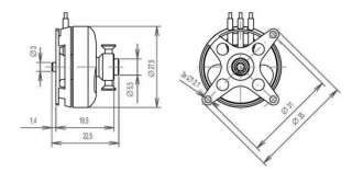 AXI Gold Line 2203/RACE Outrunner Brushless Motor OM780  