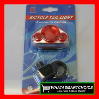 Bike Bicycle 6 MODE 5 LED REAR Flash Light Lamp Torch  