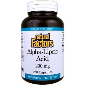  Natural Factors Alpha Lipoic Acid   200mg, 120 Capsules 