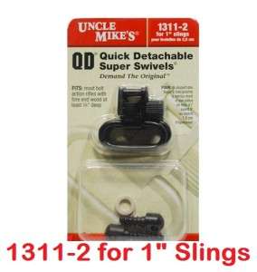 Uncle Mikes Quick Detachable Super Swivels x2 with studs x2.