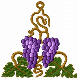 Grape Vines machine embroidery designs set 5x7 hoop  