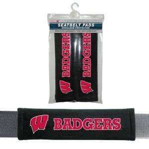 Wisconsin Badgers Velour Seat Belt Pads:  Sports & Outdoors