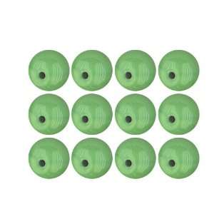  Green Opaque Czech Glass Round Beads 4mm Arts, Crafts 