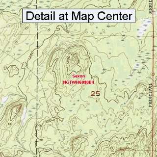   Map   Saxon, Wisconsin (Folded/Waterproof)