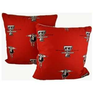  Texas Tech   Decorative 2 Pillow Set ( 16x16 Inch) Sports 
