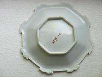 Antique Chinese Enamelled Octagonal Porcelain Dish Set Hand Painted 