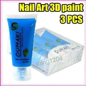  3 Pcs 3d Nails Acrylic Paint Tube for Nail Art 247 Beauty