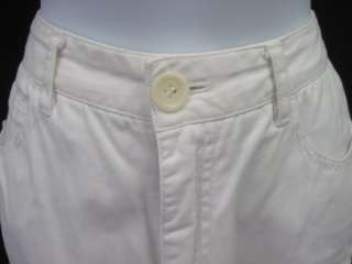 DKNY White Cut off Jean Shorts 5 Pocket Size 6  