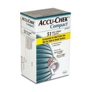  Accu Chek Compact Blood Glucose Test Strips 51 Ct.: Health 