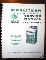 Wurlitzer 2700 Jukebox Service& Parts Manual  