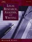 Legal Research, Analysis, and Writing (West Legal Studies) by William 