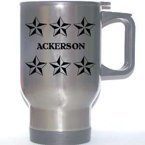  Personal Name Gift   ACKERSON Stainless Steel Mug (black 