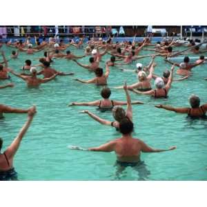  Water Aerobics at Thermal Spa, Harkany, Hungary Stretched 