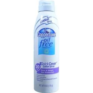  COPPERTONE Oil Free Sunscreen Lotion Spray 30 SPF 6oz/170 