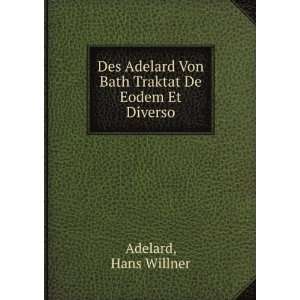   Von Bath Traktat De Eodem Et Diverso Hans Willner Adelard Books