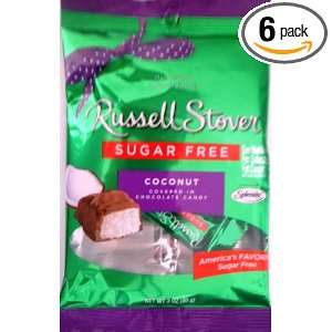 Russell Stover Sugar Free Coconut Covered in Chocolate Candy 3 OZ (85g 