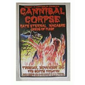 Cannibal Corpse Handbill Poster Hate Eternal, Macabre