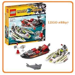 LEGO World Racers 8897 Jagged Jaws Reef shark boats minifigure new 