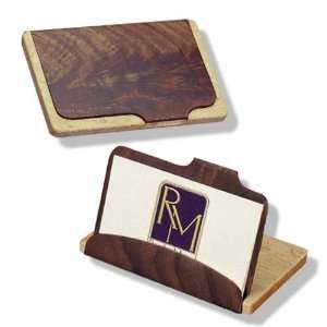   Creations Handcrafted Wood Business Card Holder Stand: Everything Else