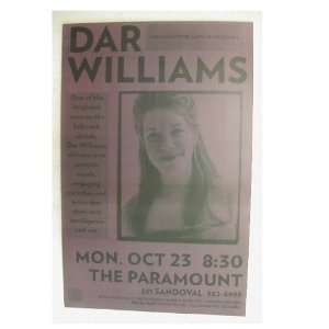 Dar Williams Poster Handbill Face Shot